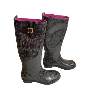 Joules rain boots rubber size 8